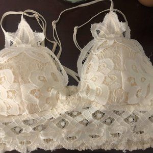 Cream Lace Bralette